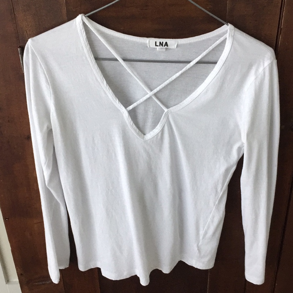 White LNA long sleeve shirt